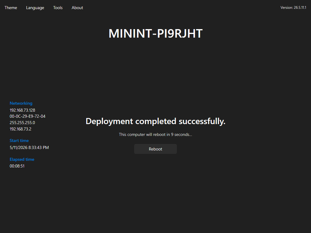 Foundry Deploy completion state